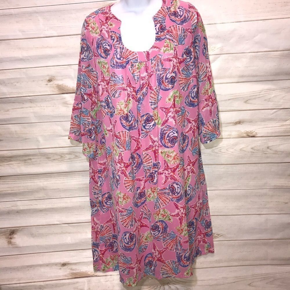 NEW! Tracy Negoshian Alice Shift Dress Sea Star L